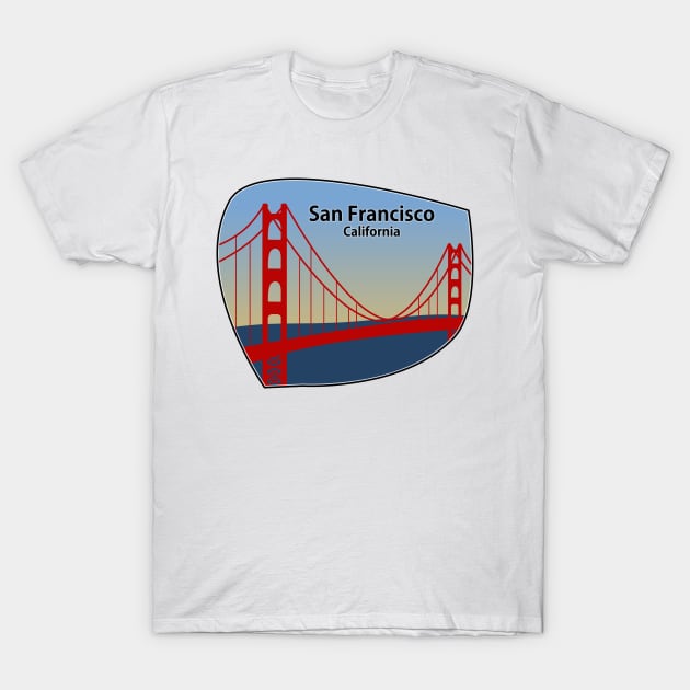 San Francisco Golden Gate T-Shirt by viniciusemer